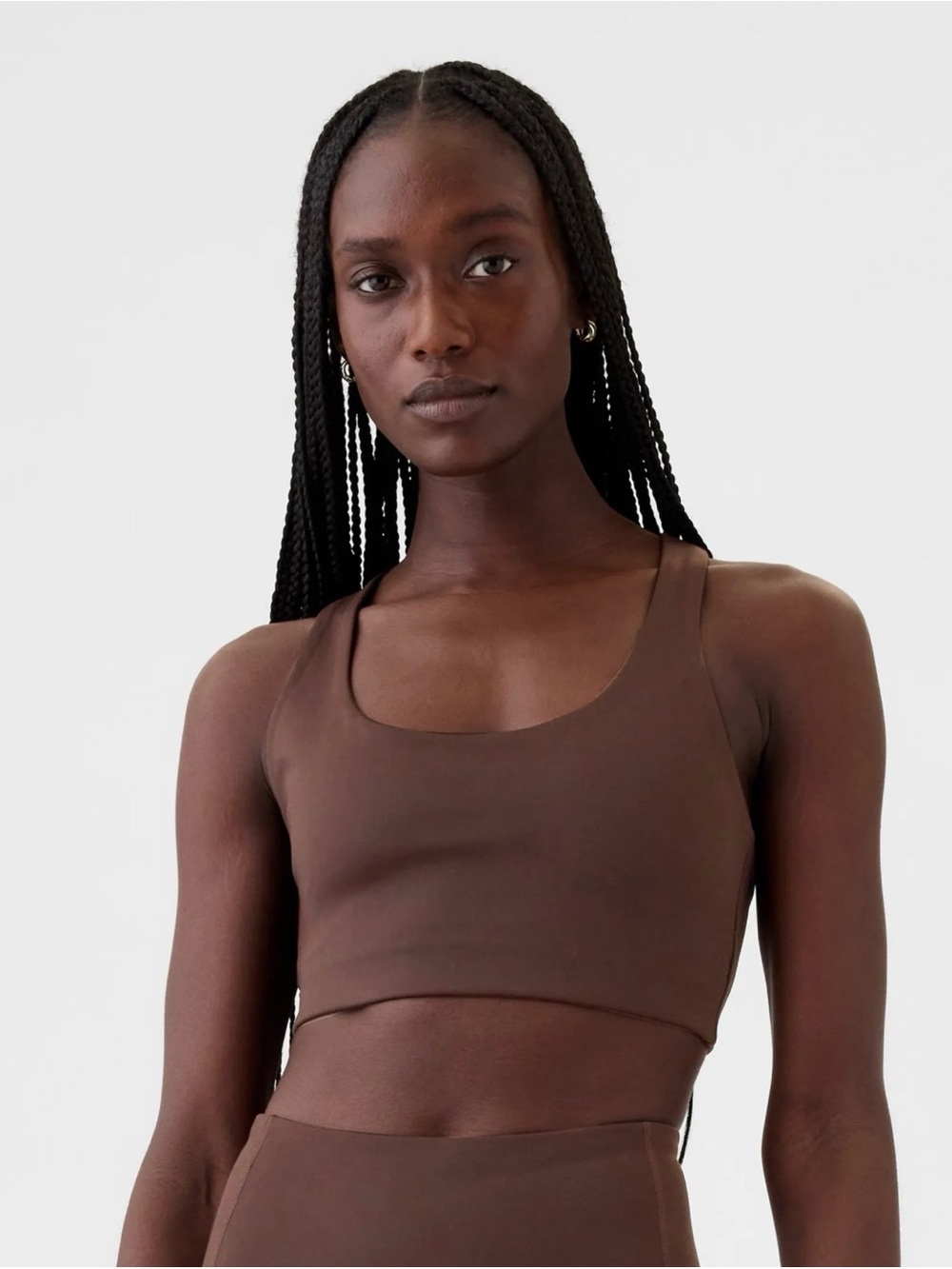 GAP Fit Racerback Sports Bra - Dark Brown